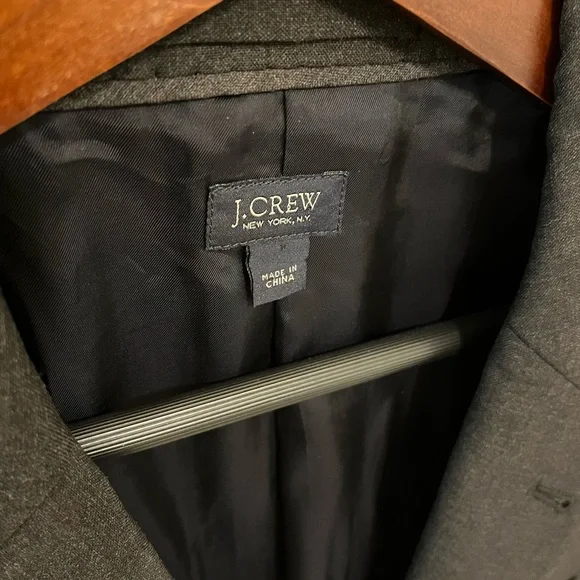 J. Crew Loro Piana Wool Ludlow Jacket Blazer Suit Dark Gray Grey 40L 40 Long